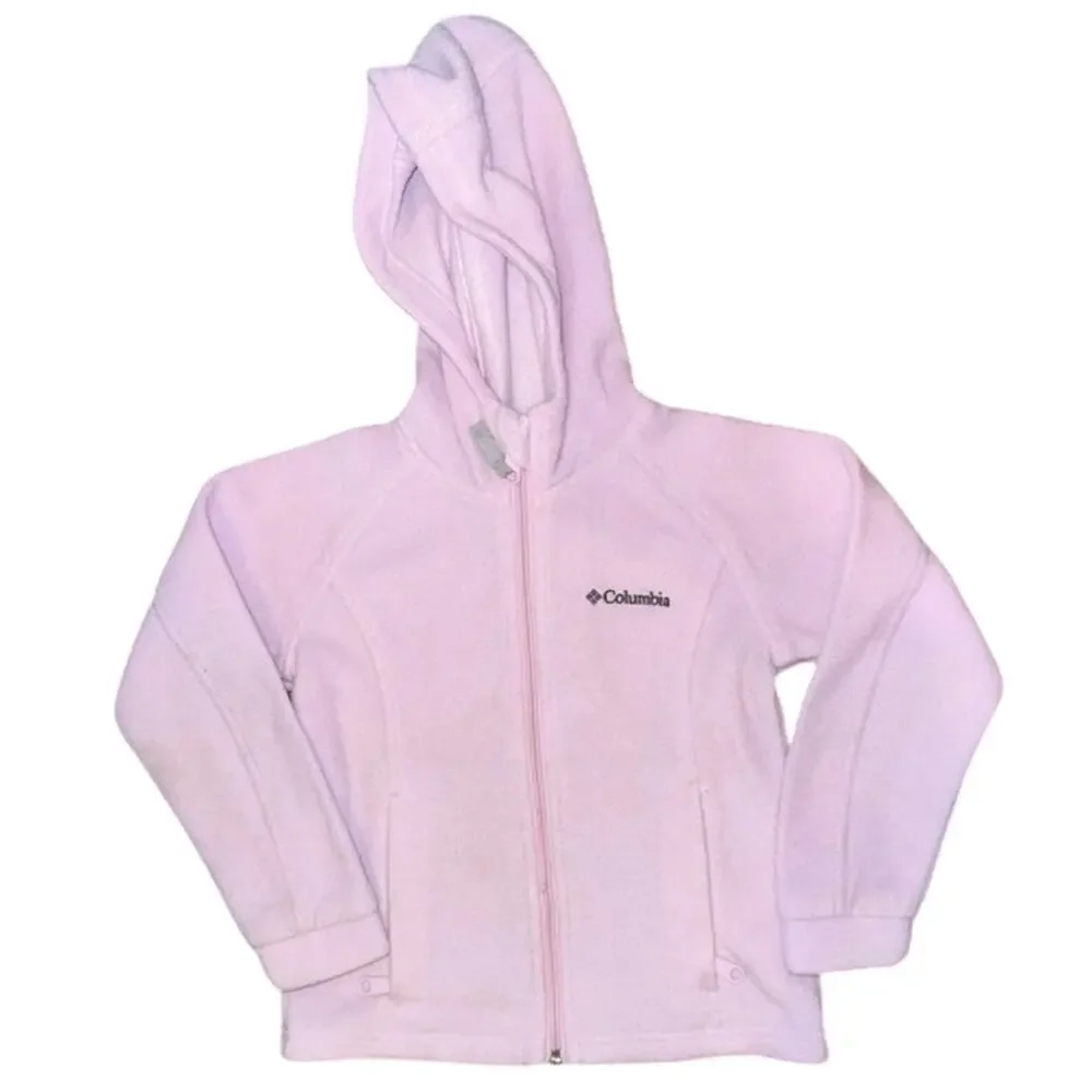 Columbia Little Girls' size 4 / 5 Benton Long Fleece Hoodie Aura pink jacket